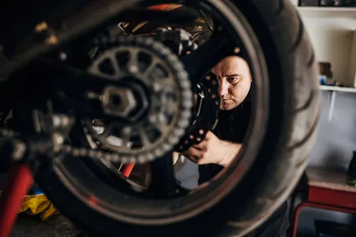 Motorcycle repair and maintenance workshop
